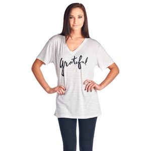 Gratitude graphic women's tee top